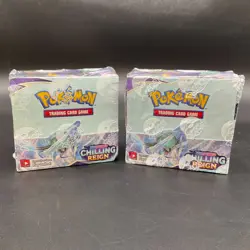 Lot of (2) Pokemon TCG Sword & Shield Chilling Reign Booster Display Box Sealed - Image 1