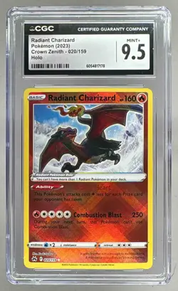 7178 Radiant Charizard 2023 Pokemon Sword & Shield Crown Zenith #20 CGC 9.5 - Image 1
