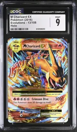 M Charizard EX *CGC 9* Holo *Evolutions* #13 *2016* Pokemon - Image 1