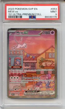 2023 Pokemon Black Star Promo Mew ex 151 Ultra-Premium Collection #053 PSA 9 MIN - Image 1