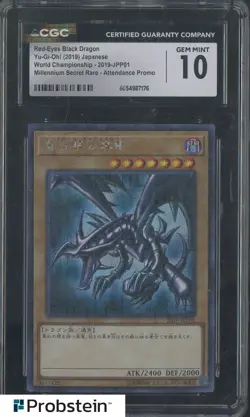 2019 Yu-Gi-Oh! Japanese Millennium SR Promo Red Eyes Black Dragon CGC 10 - Image 1