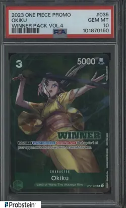2023 One Piece Promo Winner Pack VOL.4 #035 Okiku PSA 10 GEM MINT - Image 1
