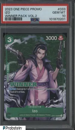 2023 One Piece Promo Winner Pack VOL.2 #033 Izo PSA 10 GEM MINT - Image 1