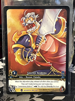 FOIL Extended Art Leeroy Jenkins World of Warcraft TCG 198/361 - Image 1