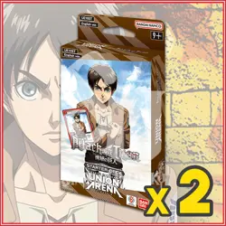 UNION ARENA TCG: Attack on Titan Starter Deck Bundle Eren Mikasa Ships 8/29 - Image 1