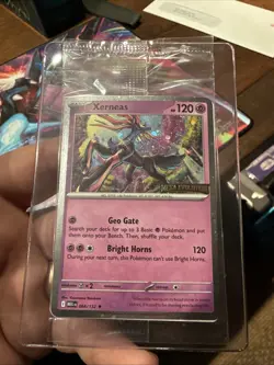 Pokemon TCG Xerneas Card Mega Evolutions Stamped Promo 064/132 SEALED NEW - Image 1