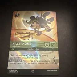 Disney Lorcana Mickey Mouse Artful Rogue Foil Card 210/204 English - Image 2