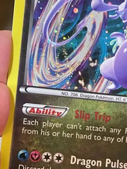 POKEMON GOODRA 77/119 RARE COSMOS HOLOFOIL WITH SWIRL PHANTOM FORCES LP CARD - Image 4