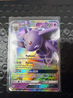 2017 Espeon GX 61/149 Sun & Moon Ultra Rare Holo Foil Pokemon Card - Nm/Lp - Image 1