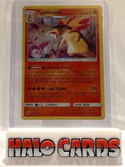 PACK FRESH Pokemon TCG SM Lost Thunder 42/214 Typhlosion Rare Holo Card L - Image 1