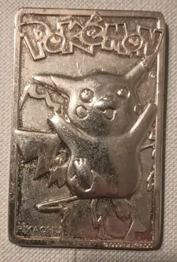 1999 Pokemon Burger King 23K Gold Plated Pikachu Card - Image 1