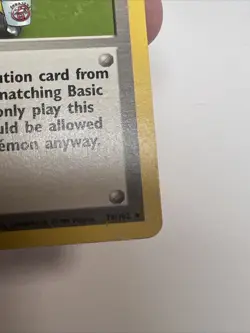 DAMAGED Pokemon Breeder 76/102 Regular/Non-Holo Base Set AUTHENTIC Pokemon Card - Image 4