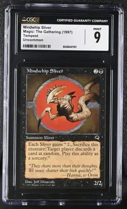MTG Magic: The Gathering Mindwhip Sliver Tempest 1997 CGC 9 - Image 1