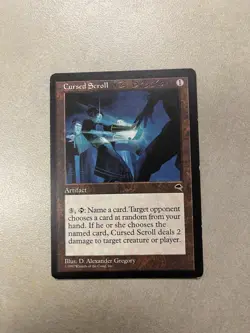 [1x] Cursed Scroll Damaged, English Tempest MTG Magic - Image 1