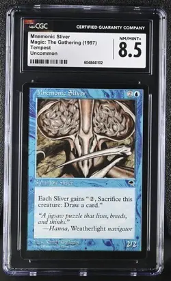 MTG Magic: The Gathering Mnemonic Sliver Tempest 1997 CGC 8.5 - Image 1
