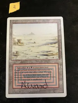 Magic The Gathering MTG Badlands Revised Edition Signed By Artist, Excellent - Image 1