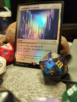 MTG Sunbaked Canyon - Foil art - Dr. Who Commader #0309 - Image 2