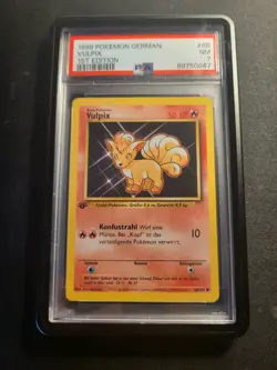 Pokemon - Vulpix 68/102 - 1. Edition Basis Set Deutsch - PSA 7 - Excellent - Image 1