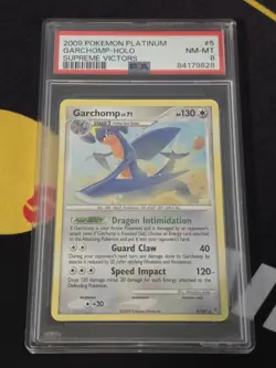 2009 Pokemon Platinum GARCHOMP HOLO Supreme Victors #5 PSA 8 NM-MT R17 - Image 1