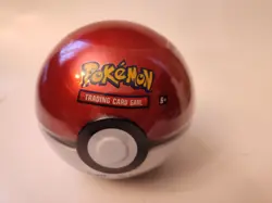 2021 Red Poke Balls Tin D21 Pokemon TCG 3 Booster Packs & Coin - Factory Sealed - Image 1