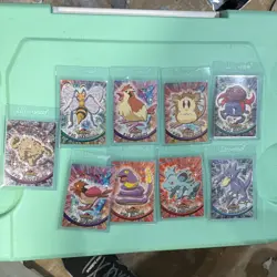 Pokemon Cards Topps Card Lot of 9 TV Animation Series - Image 1