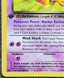 1st Edition Dark Kadabra - Team Rocket - #39/82 - Vintage Pokemon Card 2000 WOTC - Image 5