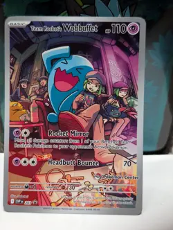 Team Rocket's Wobbuffet SVP 203 Pokemon Center Exclusive Promo NM - Image 1