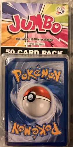 Pokemon Jumbo 50 Card Pack Lot – 5 Blister Packs (10 Cards Each) Sealed Repack - Image 1