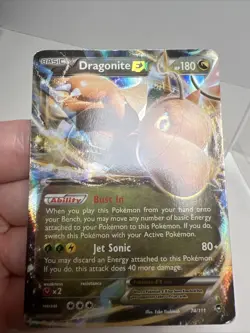 DAMAGED Dragonite EX 74/111 Holofoil XY Furious Fists AUTHENTIC Pokemon Card - Image 3
