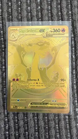 2025 Pokemon Phantasmal Flames 130/094 Mega Charizard X EX Hyper Rare Gold - Image 1