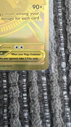 2025 Pokemon Phantasmal Flames 130/094 Mega Charizard X EX Hyper Rare Gold - Image 3