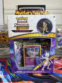 Pokemon TCG Shining Legends Pin Collection Mewtwo Box Factory Sealed 2017 - Image 1