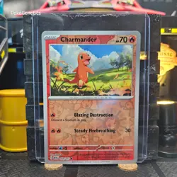 Charmander 151 Reverse Holo Pokemon TCG 004/165 Scarlet & Violet Common - Image 1