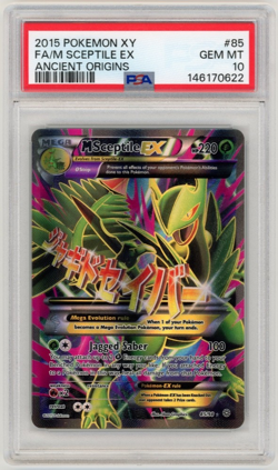 POKEMON M SCEPTILE EX #85 PSA 10 XY ANCIENT ORIGINS FULL ART GEM MINT - Image 1