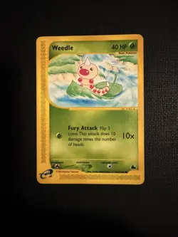 Weedle 114/144 Non-Holo Skyridge E Series 2003 Pokemon TCG NM-LP Extremely Rare - Image 1
