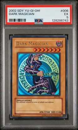 2002 YU-GI-OH! STARTER DECK: YUGI #006 DARK MAGICIAN PSA 5 - Image 1