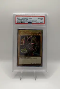 Dark Magician *PSA MINT 9* RA04-EN106 *Quarter Century Secret Rare* Arkana Art - Image 1