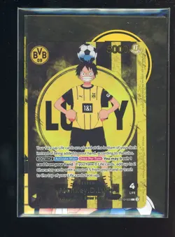 #3 One Piece x BVB Borussia Dortmund Promo Card Monkey D Luffy ST13-003 Sealed - Image 1