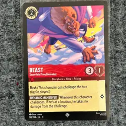 Disney Lorcana Winterspell Beast Snowfield Troublemaker 118/204 Super Rare NM - Image 1