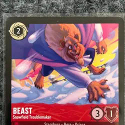 Disney Lorcana Winterspell Beast Snowfield Troublemaker 118/204 Super Rare NM - Image 3