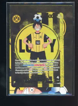 #4 One Piece x BVB Borussia Dortmund Promo Card Monkey D Luffy ST13-003 Sealed - Image 1