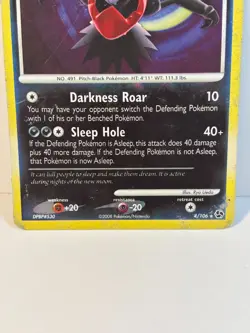 Darkrai 4/106 Great Encounters Reverse Holo Pokemon Card - Image 2