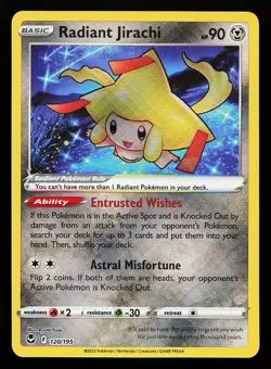 Radiant Jirachi 120/195 Holo Silver Tempest Pokemon Card - Image 1