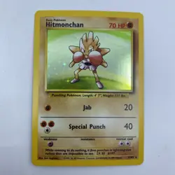 Hitmonchan 7/102 Base Set Holo Rare 1999 Pokemon TCG Card LP Unlimited - Image 1