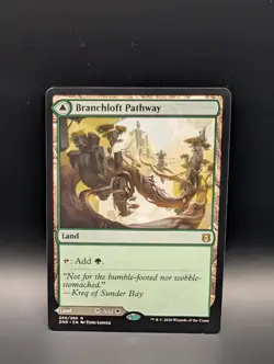 MTG - Branchloft Pathway (G) \ Boulderloft Pathway (W) - Land - ZNR #258 - Rare - Image 1