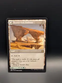 MTG - Branchloft Pathway (G) \ Boulderloft Pathway (W) - Land - ZNR #258 - Rare - Image 2