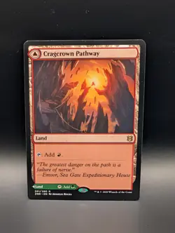 MTG - Cragcrown Pathway (R) \ Timbercrown Pathway (G) - Land - ZNR #261 - Rare - Image 1