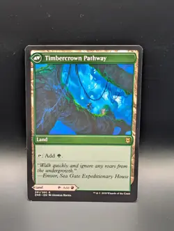 MTG - Cragcrown Pathway (R) \ Timbercrown Pathway (G) - Land - ZNR #261 - Rare - Image 2