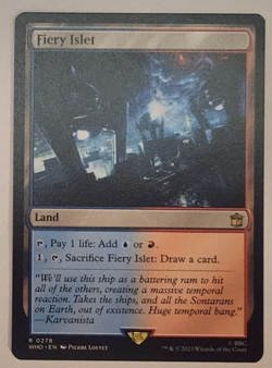 WHO x MTG Fiery Islet or Waterlogged Grove Rare Horizon Land EDH NM Doctor Who - Image 3