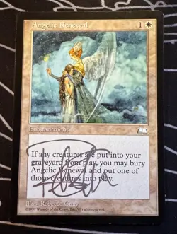 Signed Angelic Renewal MTG Weatherlight expansion artist Rebecca Guay - Image 1